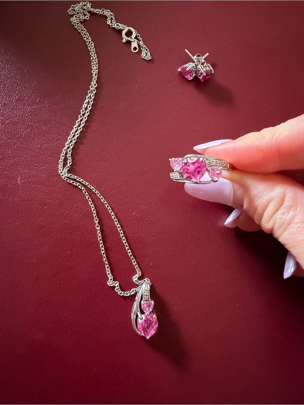 JWER pink sapphire set